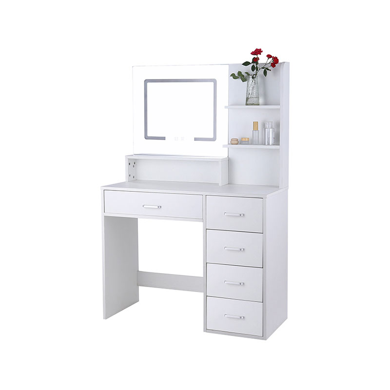 HZ3041 Grand rangement moderne avec grand miroir LED et coiffeuse lumineuse