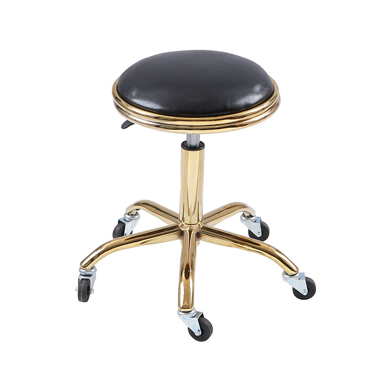 HZ6012 Tabouret roulant tabouret de vanité doré avec roulettes