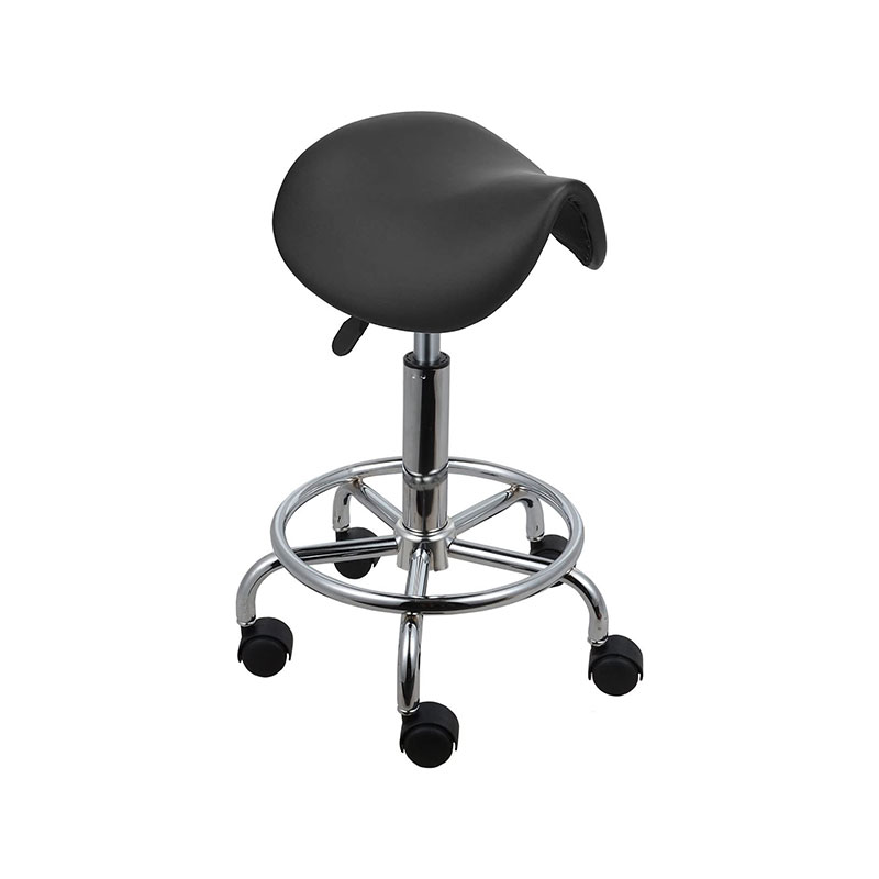HZ6007B Tabouret de selle roulant avec rembourrage de siège de selle large et épais