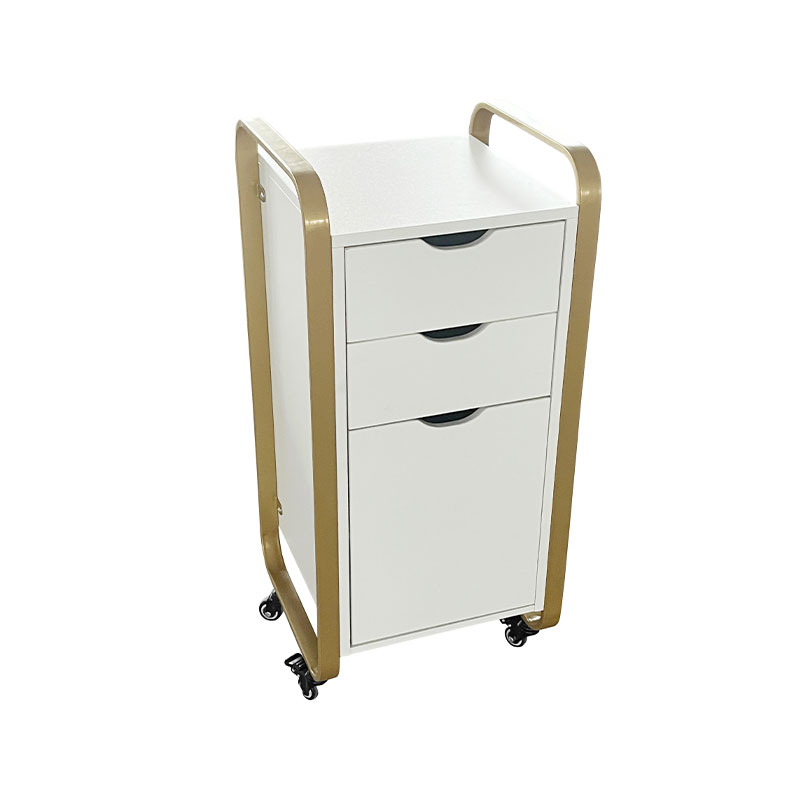 HZ2083BK/HZ2083 armoire de stations de coiffure de coiffeur de beauté noire avec cadre en métal doré