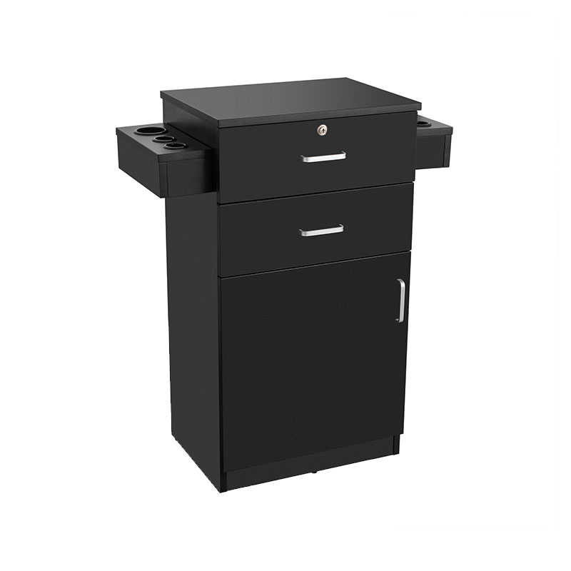 HZ2023 Station de salon en bois avec serrure pour coiffeur coiffeur