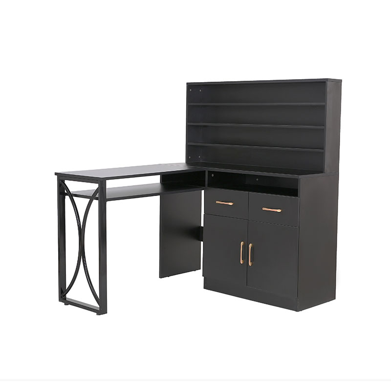 HZ2080 Table de manucure polyvalente noire avec tiroirs