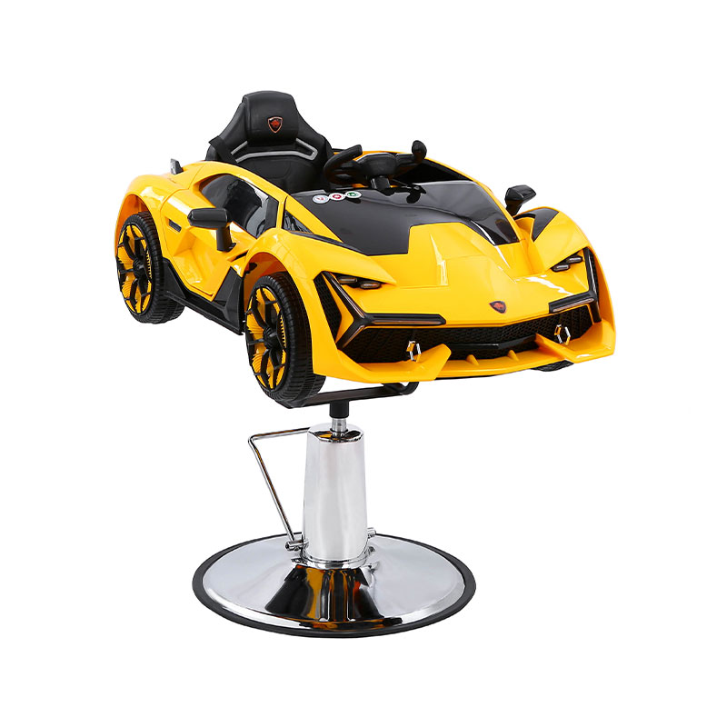 HZ8103Z Chaises de barbier pour enfants en forme de voiture jaune