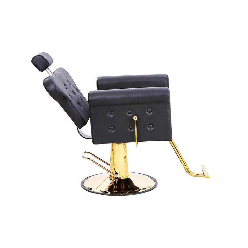 HZ88131B-GD / HZ88131B-GY / HZ88131B-LZ Chaise de salon tout usage avec dossier inclinable et bouton capitonné, chaises de styliste