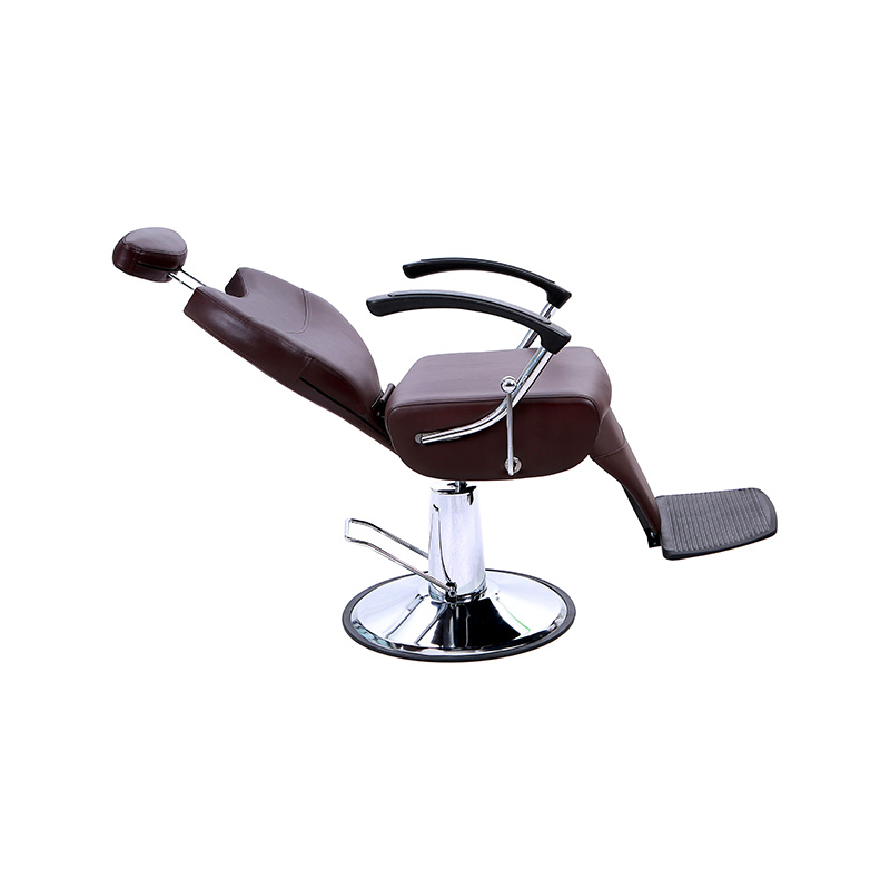 HZ8762RD / HZ8762BR chaise spéciale en cuir rouge/noir à pédale élargie pour salon de coiffure