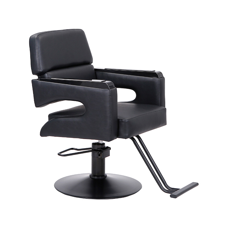 HZ88202/HZ88202BK Fauteuil de coiffure hydraulique noir/gris