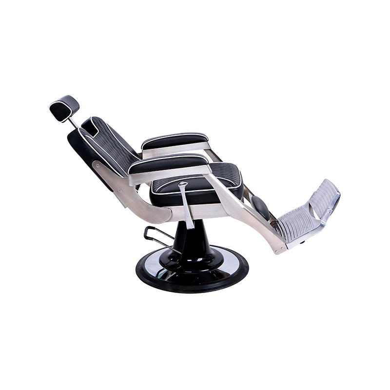 HZ8763 chaise de barbier hydraulique de style punk noir pour coupe de cheveux