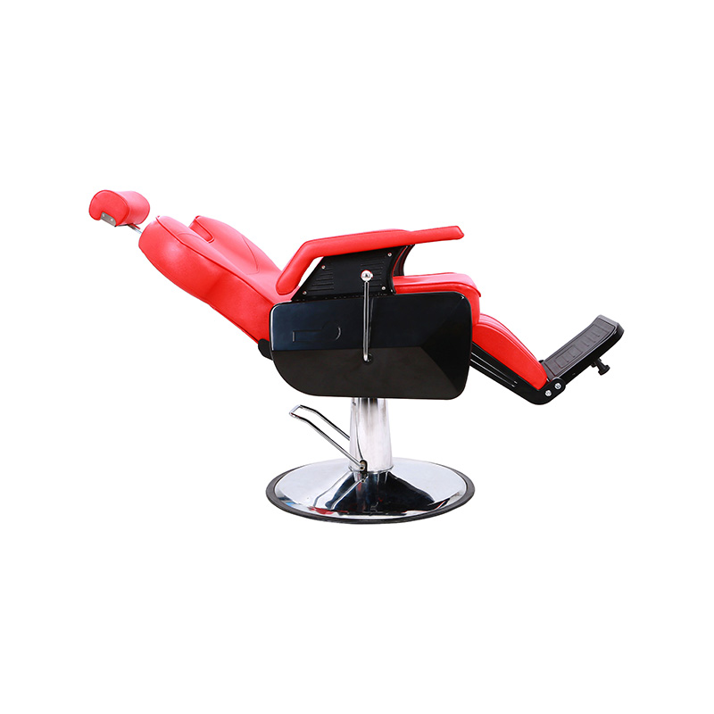 HZ8702RD Chaise de coiffure hydraulique robuste classique rouge