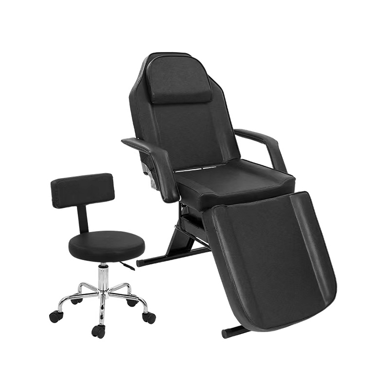 HZ009BKD / HZ009PKD / HZ009WD chaise de tatouage de salon de Massage lit d'esthéticienne avec tabouret de salon
