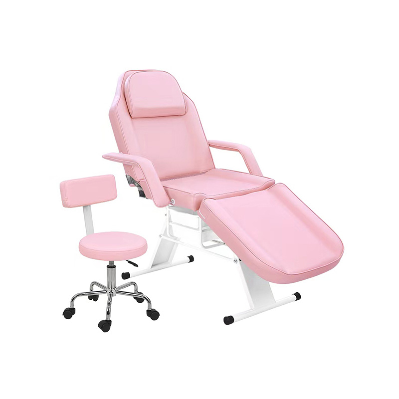 HZ009BKD / HZ009PKD / HZ009WD chaise de tatouage de salon de Massage lit d'esthéticienne avec tabouret de salon