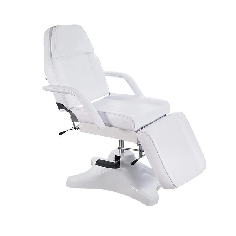 HZ004 Fauteuil facial polyvalent blanc avec pompe hydraulique