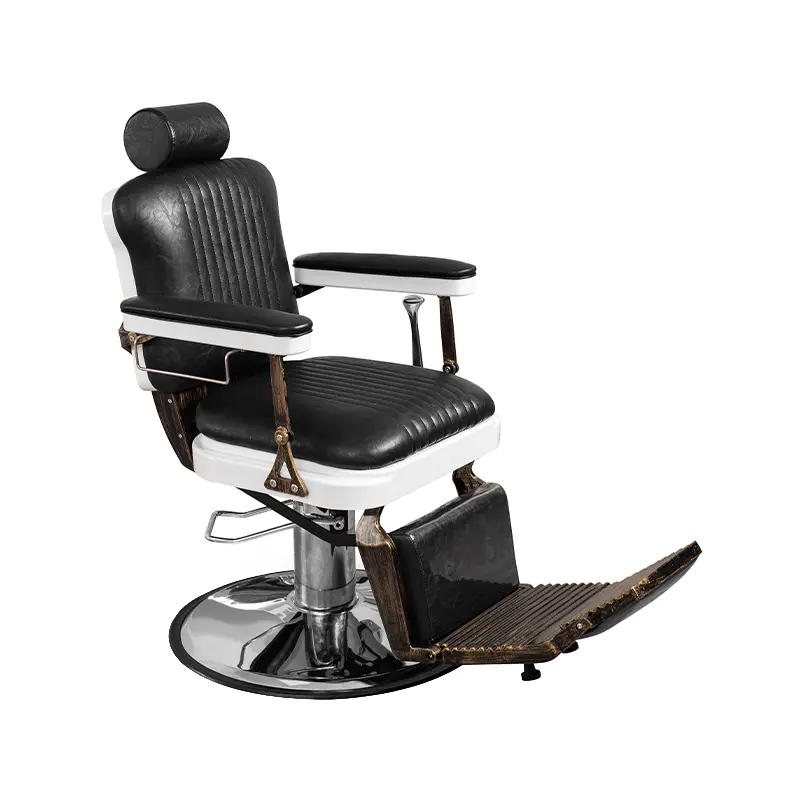 HZ8753BK / HZ8753GR / HZ8753RD Chaise de barbier Lincoln vintage noire