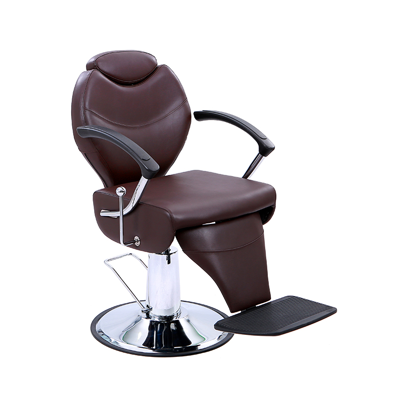 HZ8762RD / HZ8762BR chaise spéciale en cuir rouge/noir à pédale élargie pour salon de coiffure