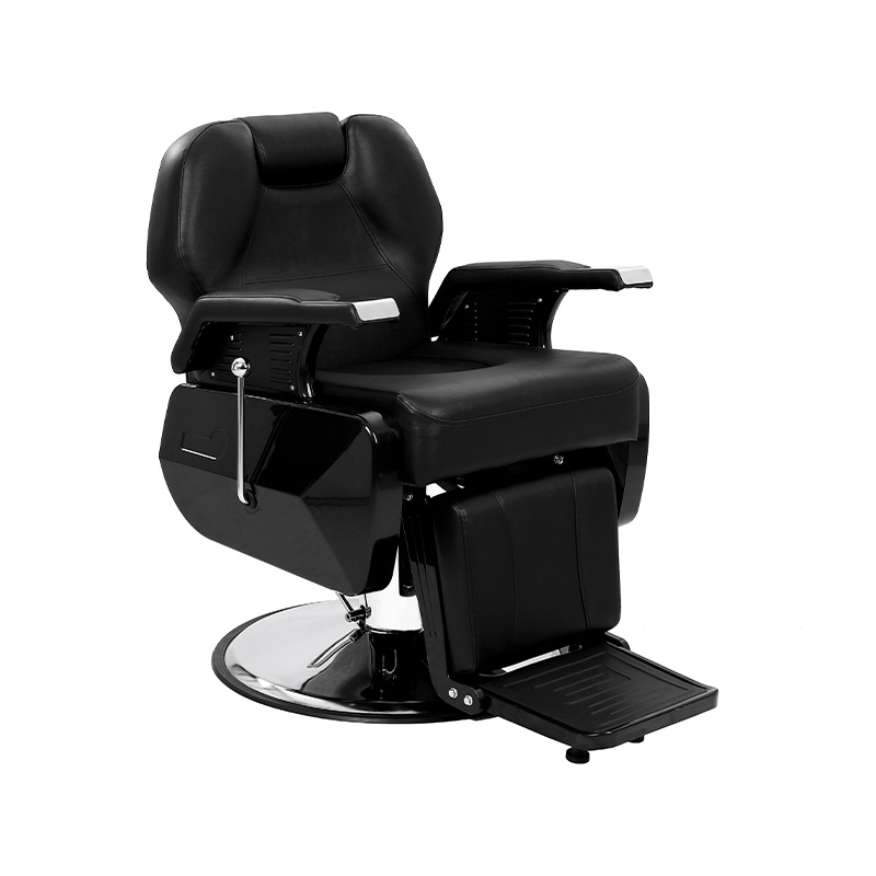 HZ8702C Fauteuil de barbier inclinable noir robuste