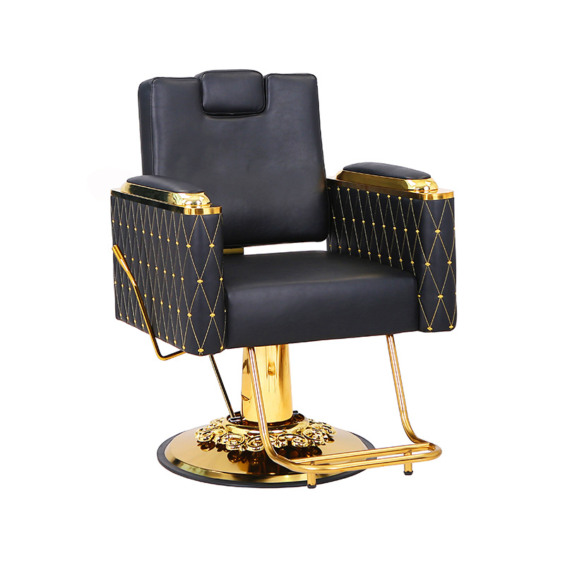 HZ88203 chaise de salon luxueuse réglable en hauteur équipement de style noir et or