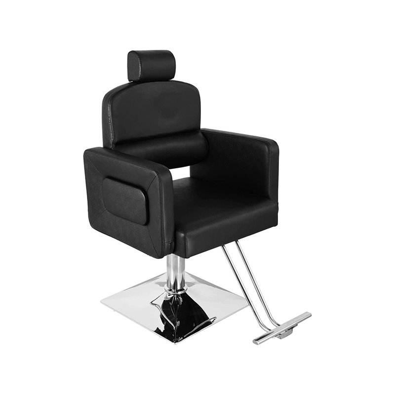 HZ8897B Meilleures chaises de salon noires pour stylistes de grande taille