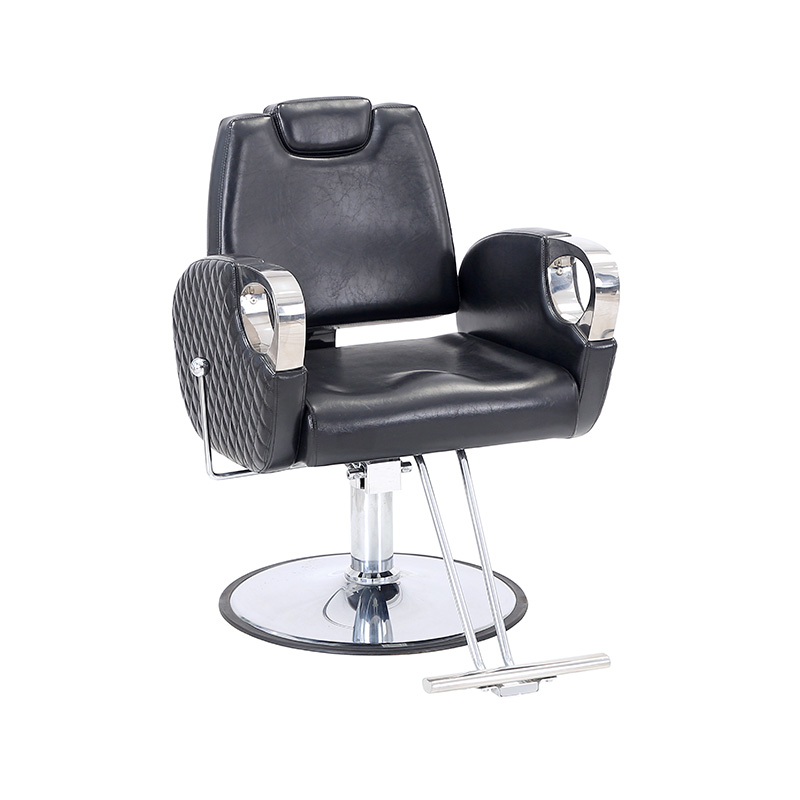 HZ8868B Chaise de salon de coiffure ergonomique noire