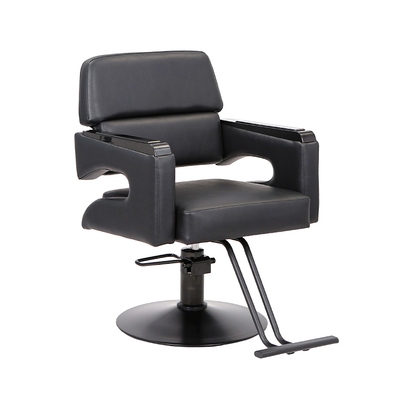 HZ88202/HZ88202BK Fauteuil de coiffure hydraulique noir/gris