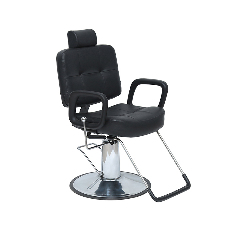 HZ8838 chaise de barbier noire chaise de salon inclinable