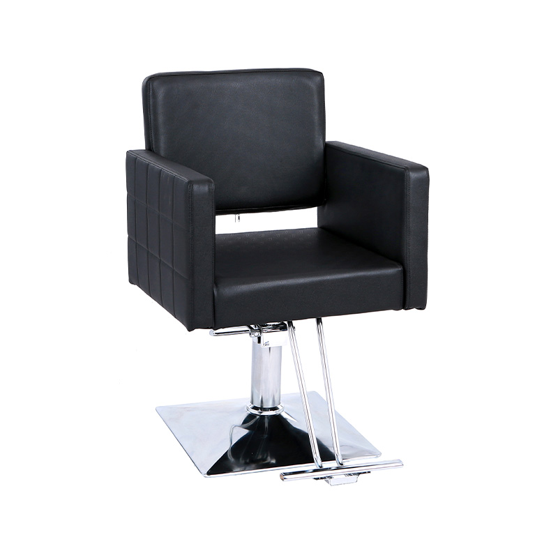 HZ8822C chaise de barbier hydraulique repose-pieds avec chevilles supplémentaires chaise de salon pour coiffeur chaise de cheveux noire