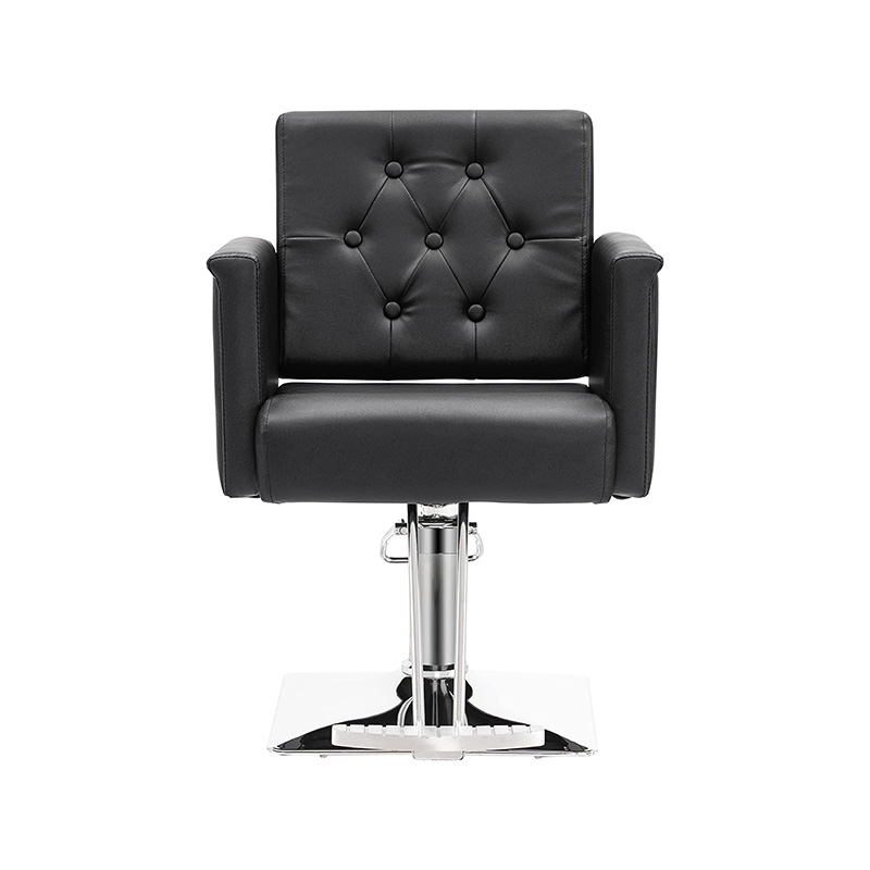 HZ8110 Chaise de barbier de coiffure noire moderne