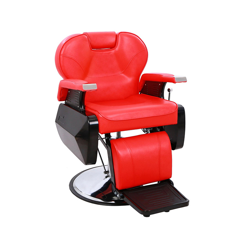 HZ8702RD Chaise de coiffure hydraulique robuste classique rouge
