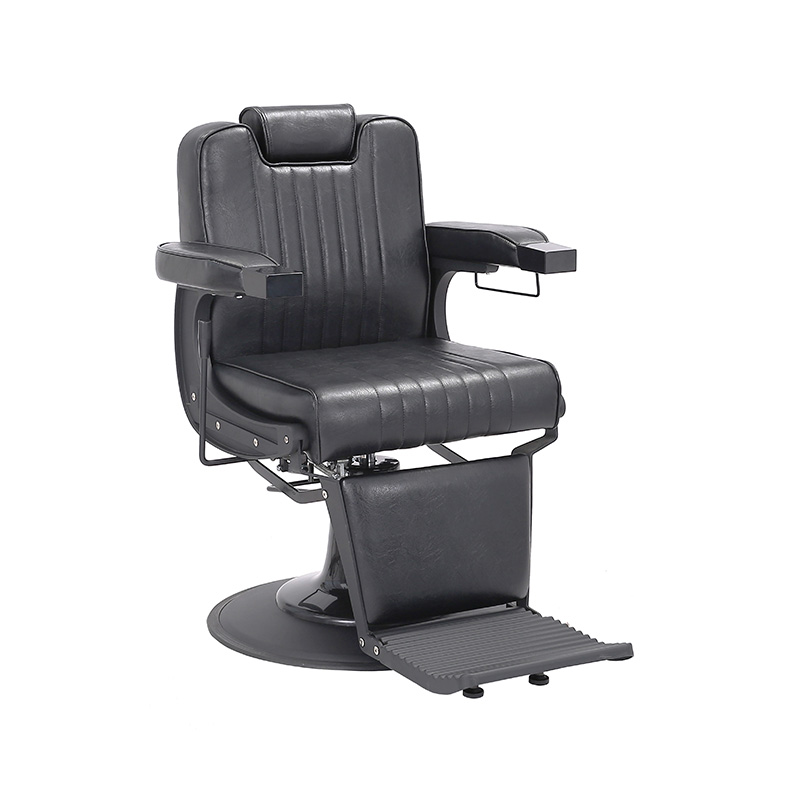 HZ8752 Chaise de barbier noire tout usage avec pompe robuste