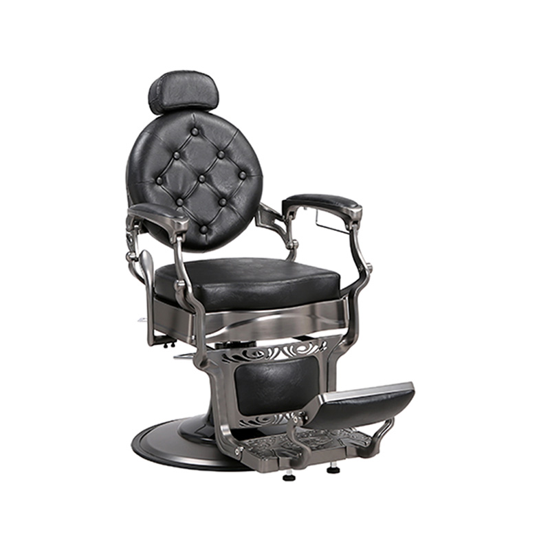 HZ8799Q-H Gun gris coussin carré hydraulique rétro chaise de coiffure