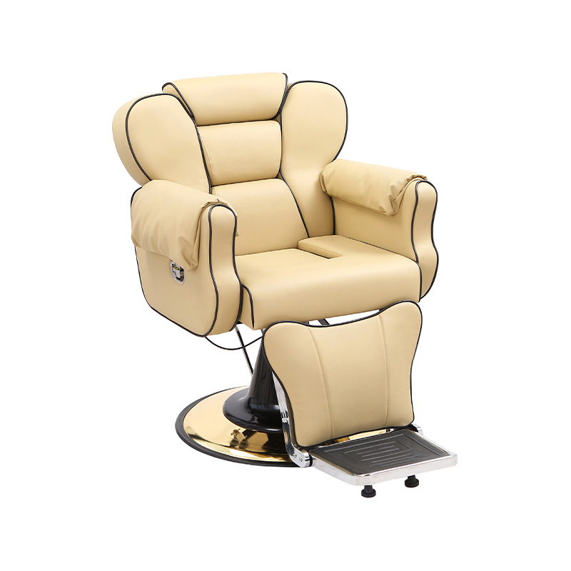 HZ88301 Chaise de barbier robuste jaune d'oie