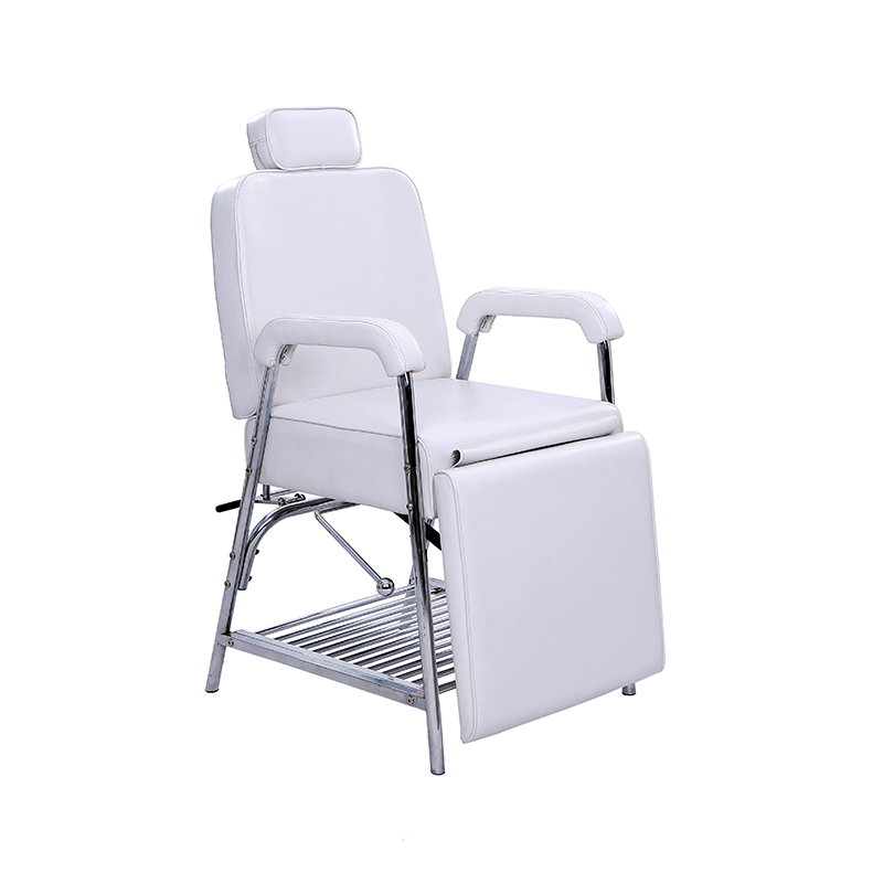 HZ016 Fauteuil de shampoing incliné blanc pour salon de beauté