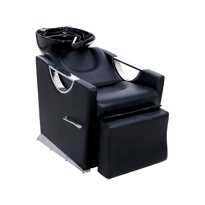 HZ9004 Ensemble évier et chaise bol à shampoing réglable en céramique