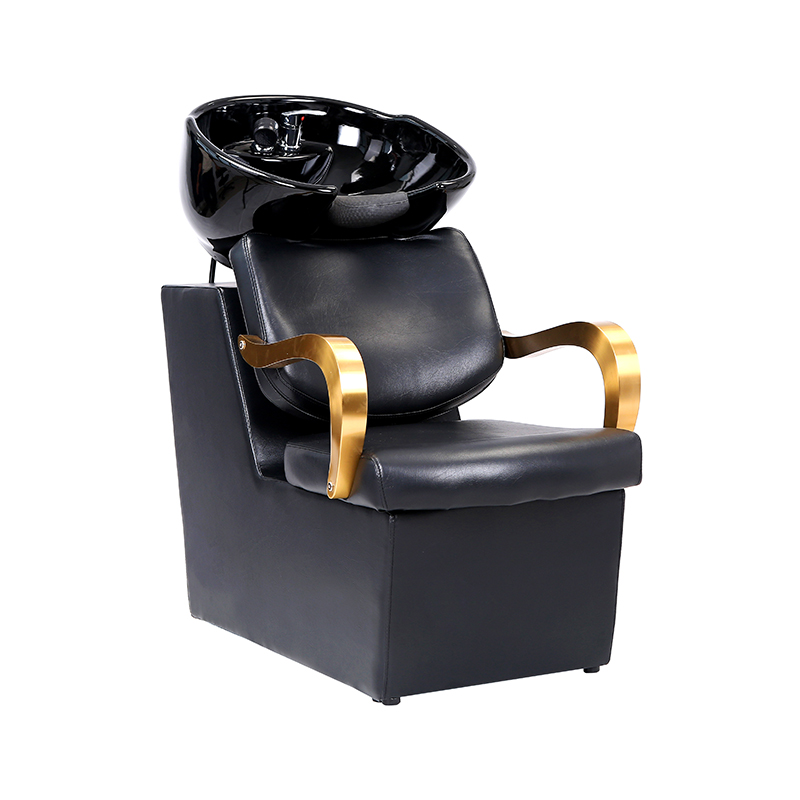 HZ9105Z Fauteuil de shampoing inclinable avec accoudoir doré