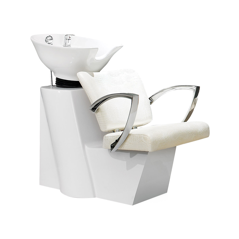 HZ9009 Évier de lavage de cheveux blancs, unité de lavage à contre-courant, station de shampoing