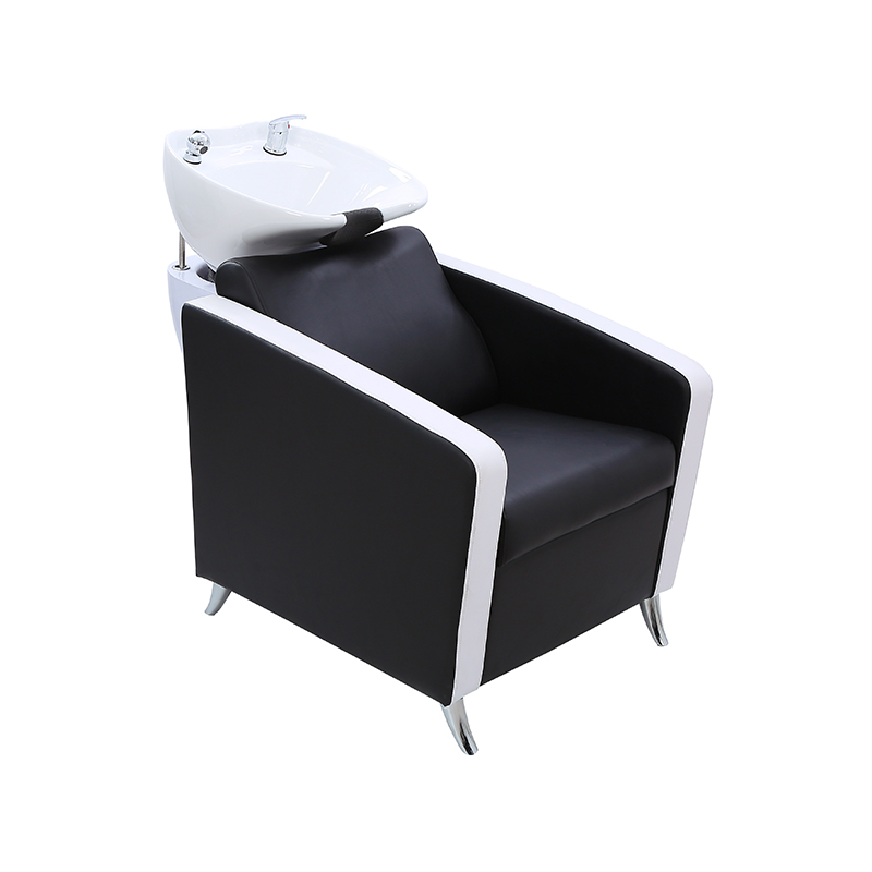 HZ9090 Fauteuil à shampoing inclinable noir et blanc
