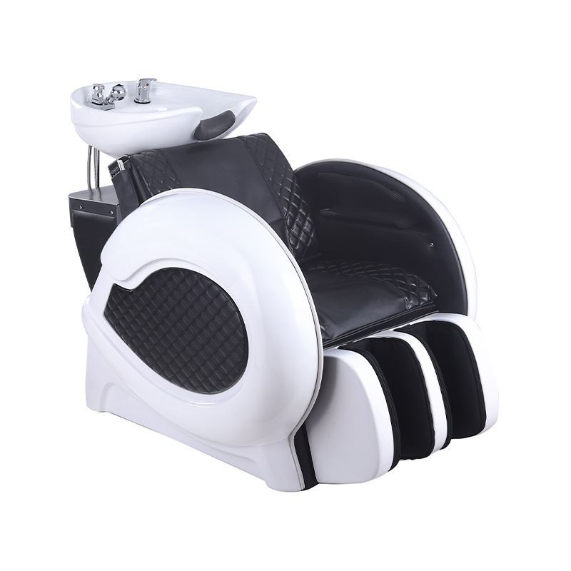 HZ9074 fauteuil de shampoing pour salon de massage électrique noir et blanc